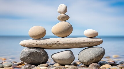 Balancing stones UHD wallpaper