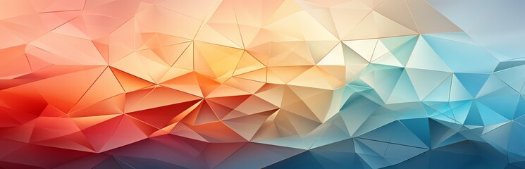 Abstract background of wavy lines, pastel shades of the rainbow, banner with space for text, Concept: mixing paint shades
