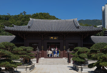 Hong Kong 11.5.2023 Chi Lin Nunnery is a large Buddhist temple complex located in Diamond Hill,...
