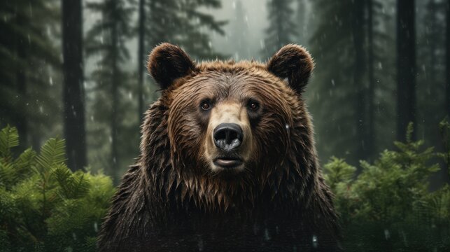Bear crying in the jungle UHD wallpaper