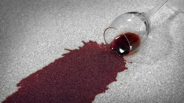Red Wine Spills On Carpet Big Stain