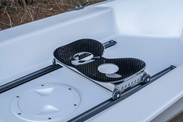 sliding seat of a coastal rowing shell - watersport concept