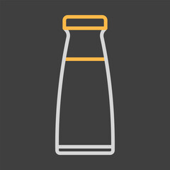 Milk bottle vector icon. Dairy product sign