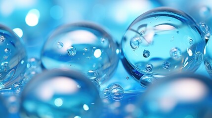 Blue transparent blue gas bubbles UHD wallpaper