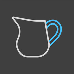 Creamer jug vector icon. Dairy product sign