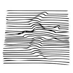 a hand drawn sketch of a bird