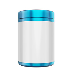 Obraz premium Supplement Package, cylinder, bright blue, Labeled