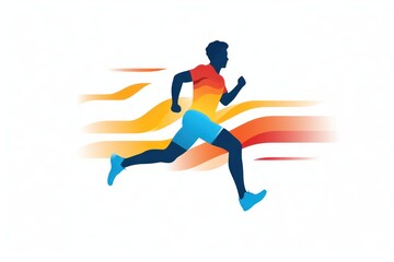 Fototapeta na wymiar Running icon on white background 