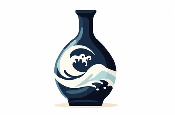 Sake icon on white background