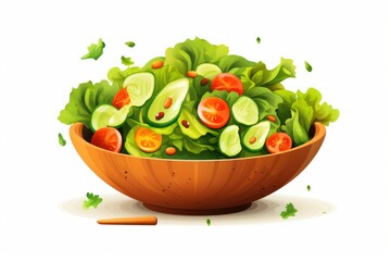 Salad icon on white background