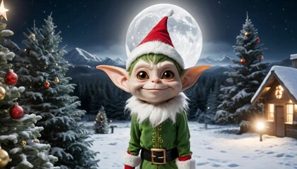 Santas elf, cristmas girl