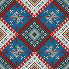 Traditional Georgian folk art embroidery vector pattern