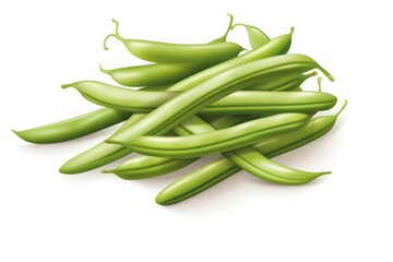 Green Beans icon on white background 