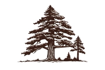 Sequoia Tree icon on white background
