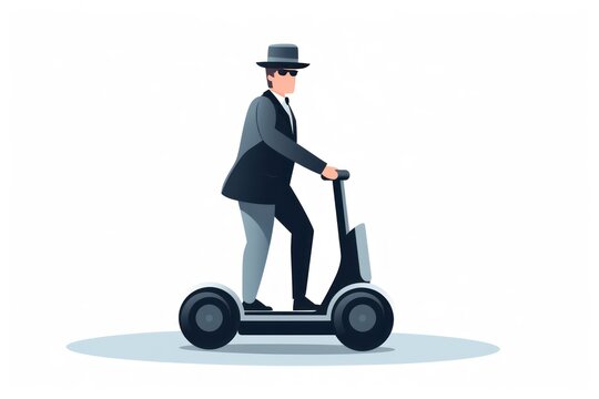 Segway icon on white background