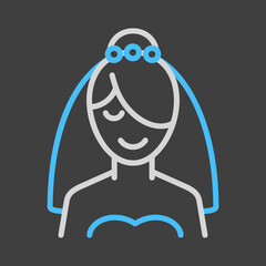 Bride isolated design vector icon