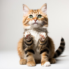 british cat isolated on white