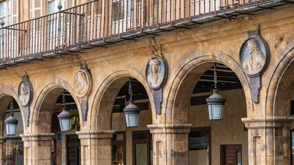 Obraz premium The Baroque-style Plaza Mayor of Salamanca is one of the most beautiful squares in Spain.