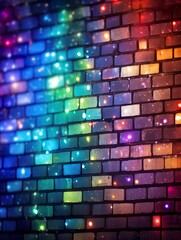 Brick texture and bokeh background.