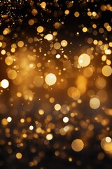 Abstract Christmas golden background with effect bokeh for design. Cover