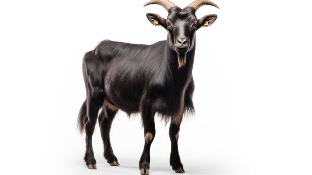 Black goat on transparent background UHD wallpaper