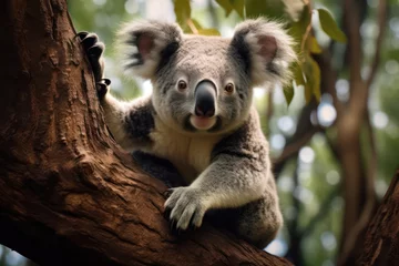 Zelfklevend Fotobehang koala bear in tree © Christiankhs