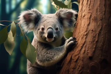 Foto op Plexiglas koala bear in tree © Christiankhs