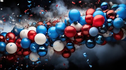 Blue and red smoke UHD wallpaper