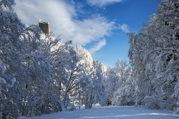 Tapeten Ruine versinkt im Schnee © Birgit