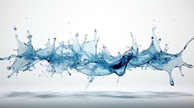 Blue water spash and water pool UHD wallpaper
