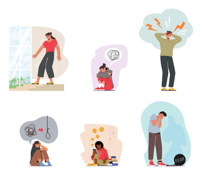 Characters With Mental Health Challenges, Navigating A Labyrinth Of Emotions, Seeking Solace, Striving For Understanding