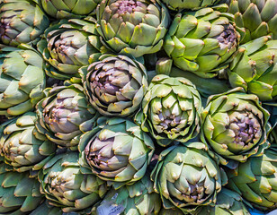 Obraz premium Full frame shot of artichokes