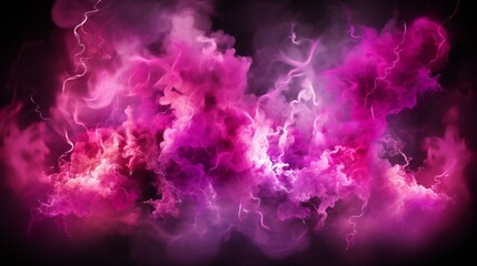 Obraz na płótnie Canvas Smoke Abstract Background. Cloud Motion Art in Blue and Pink. Illustration of Colors, Ink, and Swirls