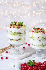 Kiwi and coconut yogurt parfait