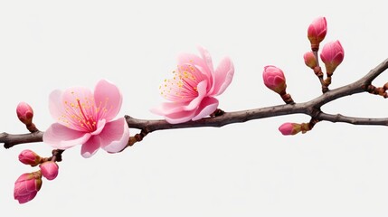 Branch of pink flowers UHD wallpaper
