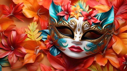 Carnival mask 3d abstract UHd wallpaper