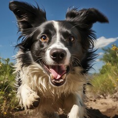 Athletic Border Collie Captures Frisbee in Sunlit Field