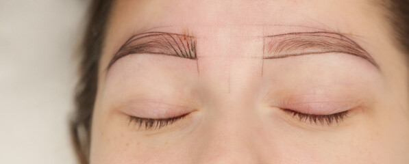 Microblading, tiny hair-like strokes to create a natural looking brow, semi-permanent tattooing...