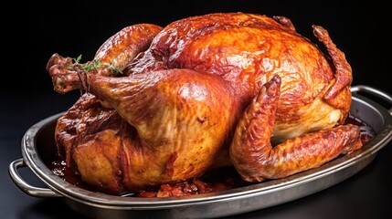 Fototapeta premium Chicken large fried UHD wallpaper