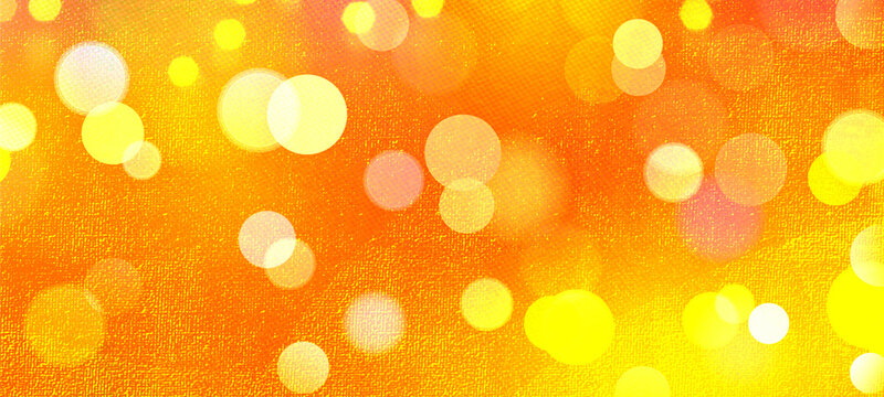 Orange widescreen bokeh background for seasonal, holidays, celebrations and various design works