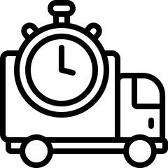 Delivery Time Lorry Icon