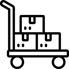 Delivery Parcels Trolley Icon
