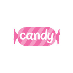 candy stripes icon vector logo