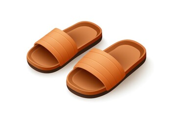Slippers icon on white background 