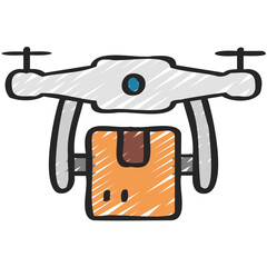 Remote Drone Delivery Icon