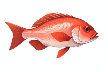 Snapper icon on white background 
