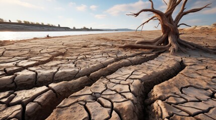 Climate heat dryness withered earth UHD wallpaper