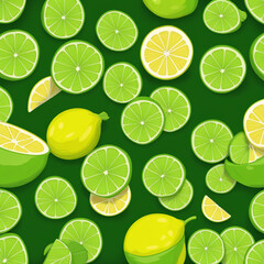 pattern with lemons and limes