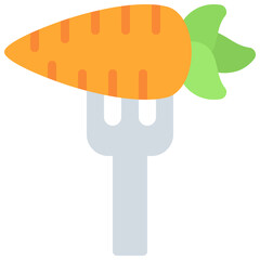 Fork In Carrot Icon