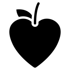 Heart Shaped Apple Icon
